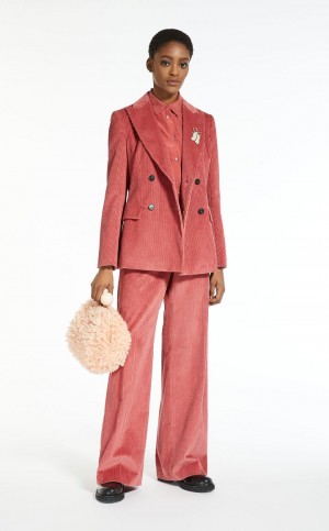 Blazers Max Mara Algodão Velvet Vermelhas Escuro | MMR594105