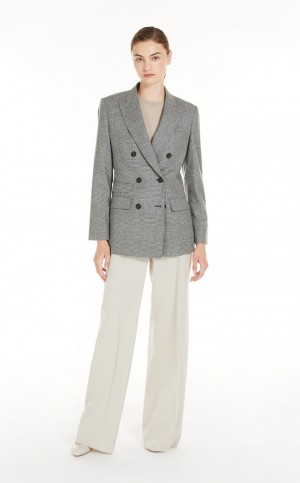 Blazers Max Mara Saxony Lã And Cashmere Cinzentas | MMR594065