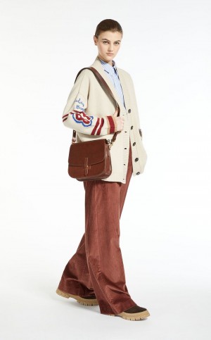 Blusa Max Mara Algodão Oxford Luz Azuis | MMR593596