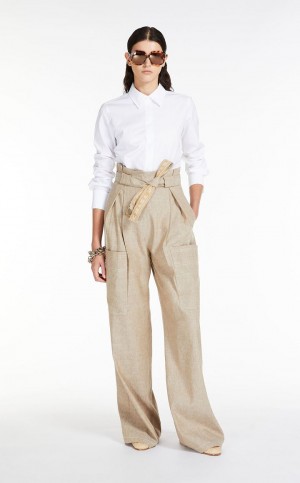 Blusa Max Mara Algodão Poplin Branco | MMR593548