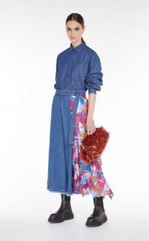 Blusa Max Mara Denim Azul Marinho | MMR593605