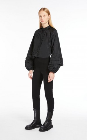 Blusa Max Mara Feminine In Silk Taffeta Pretas | MMR593631
