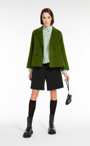 Blusa Max Mara Listrado Algodão Verdes | MMR593610