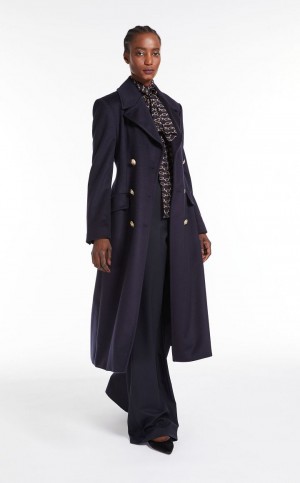 Blusa Max Mara Printed Silk Foulard Azul Marinho | MMR593626