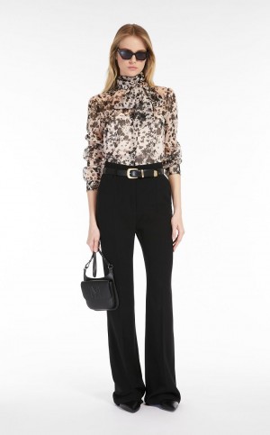 Blusa Max Mara Printed Silk Foulard Luz Rosa | MMR593549