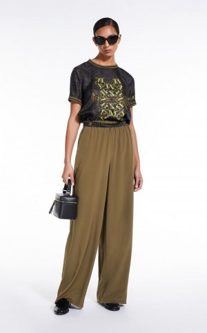 Blusa Max Mara Printed Silk Twill Pretas | MMR593589