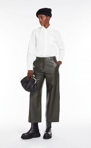 Blusa Max Mara Shirt In Algodão Poplin Branco | MMR593558