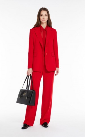 Blusa Max Mara Silk Georgette Vermelhas | MMR593598