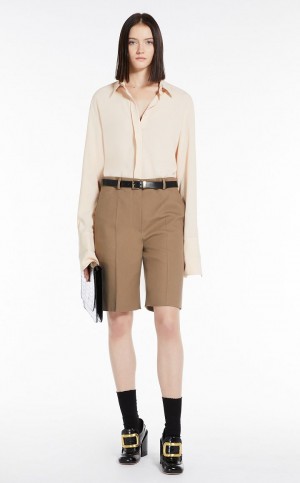 Blusa Max Mara Silk-blend Luz Rosa | MMR593560