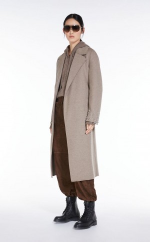 Calças Max Mara Camurça Marrom | MMR593778