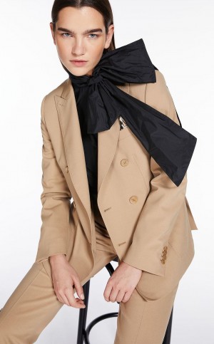 Calças Max Mara Lã And Mohair Lona Marrom | MMR593742