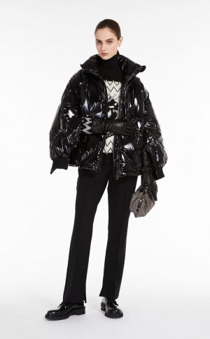 Calças Max Mara Technical Jersey Pretas | MMR593793