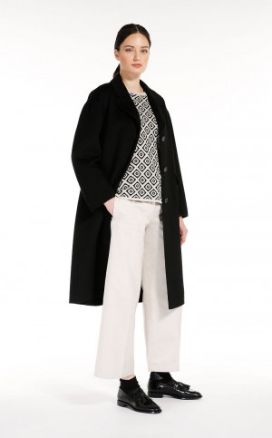 Calças Max Mara Washed Gabardine Branco | MMR593758