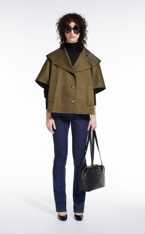 Capses Max Mara Impermeáveis Cottone Azul Claro | MMR593952