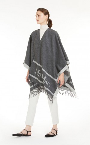 Capses Max Mara Jacquard Lã Poncho Luz Cinzentas | MMR593950