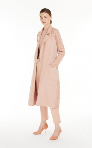 Casacos Max Mara Cashmere And Lã Robe Rosa | MMR593901