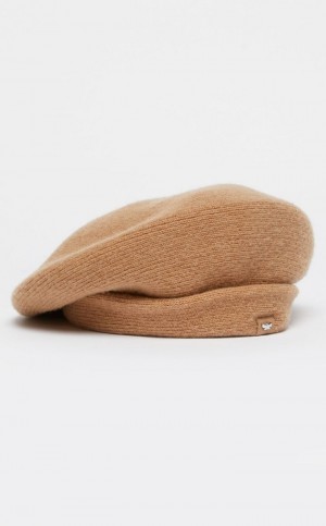 Chapeus Max Mara Lã Knit Beret Marrom | MMR594320