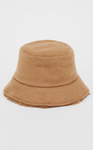 Chapeus Max Mara Reversible Teddy Fabric And Camel Colour Marrom | MMR594316