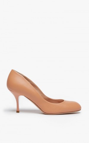 Décolleté Max Mara Nappa Couro Court Creme | MMR594199