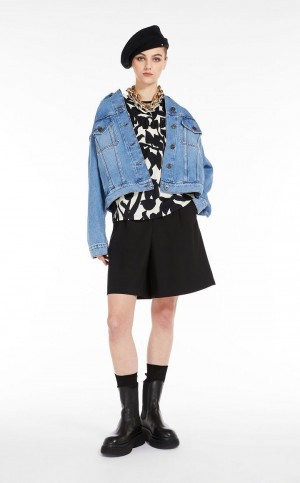 Jaquetas Max Mara Denim Azul Marinho | MMR594098