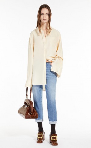 Jeans Max Mara Cigarette Azul Marinho | MMR593751