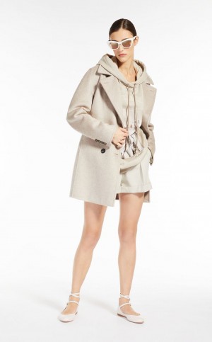 Knitwear Max Mara Algodão Sweatshirt With Wegman Print Marrom | MMR593464