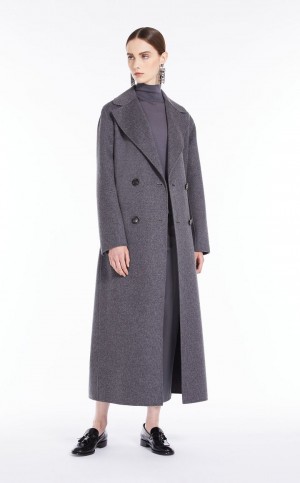 Knitwear Max Mara Lã Yarn Mock Polo-neck Cinzentas | MMR593440