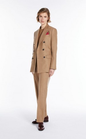 Knitwear Max Mara Leves Lã Marrom | MMR593437