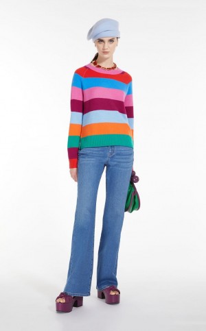 Knitwear Max Mara Listrado Cashmere Multicoloridas | MMR593452
