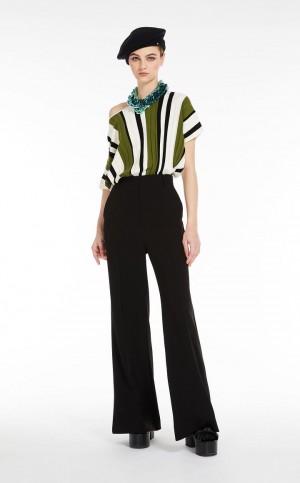 Knitwear Max Mara Plissado Top In Viscose Yarn Verdes | MMR593448