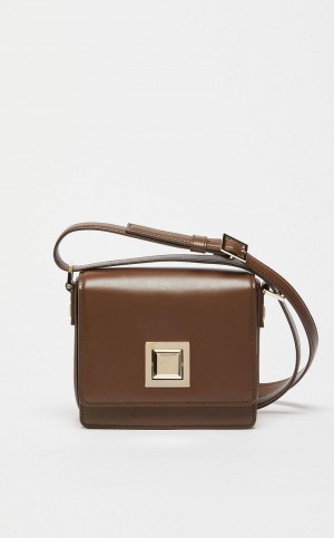 MM Bag Max Mara Small Couro Cafes | MMR594118