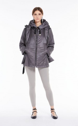 Padded Max Mara Agua-resistant Technical Lona Gilet Cinzentas | MMR593982