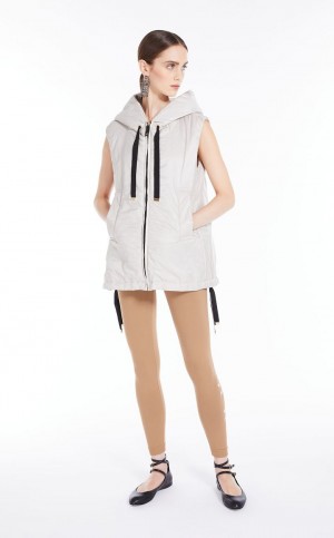 Padded Max Mara Agua-resistant Technical Lona Gilet Luz | MMR593997