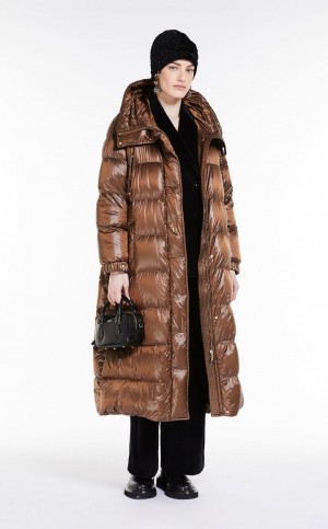 Padded Max Mara Impermeáveis Nylon Parka Douradas | MMR593980