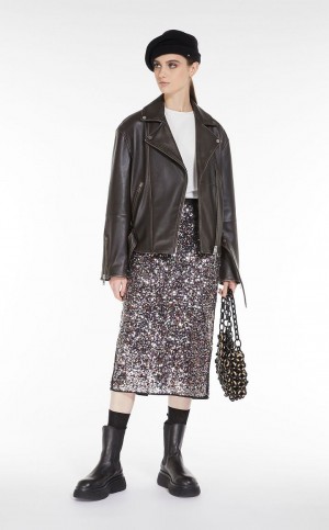 Saias Max Mara Sequinned Pencil Multicoloridas | MMR593726