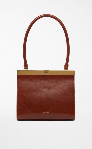 Sportmax Bag Max Mara Medium Couro Lizzie Marrom | MMR594183