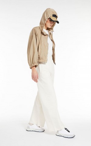 Trench Max Mara Encapuzado Taffeta Caqui | MMR593947