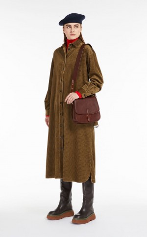 Vestido Max Mara Algodão Velvet Azul Claro | MMR593348