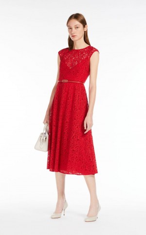 Vestido Max Mara Feminine Renda Vermelhas | MMR593390