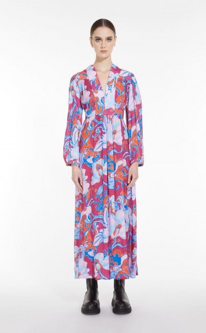 Vestido Max Mara Flowing In Georgette Multicoloridas | MMR593333