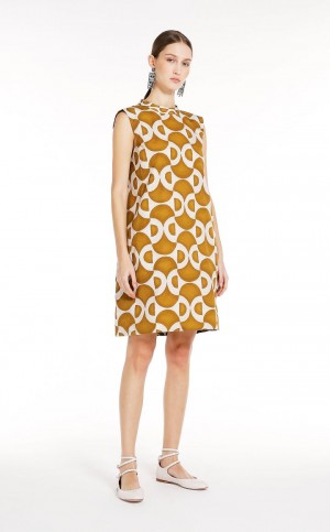 Vestido Max Mara Reversible Printed Poplin Manga | MMR593406