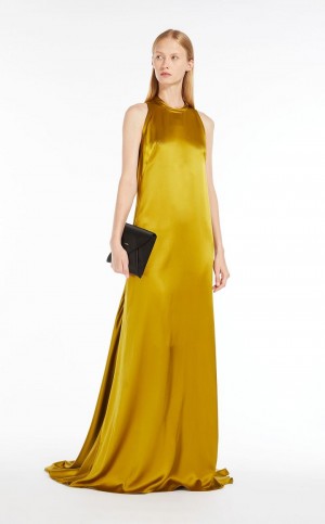 Vestido Max Mara Silk Slip Luz Verdes | MMR593306