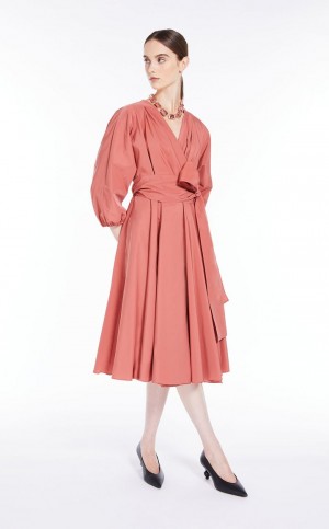 Vestido Max Mara Taffeta Wrap Rosa | MMR593364