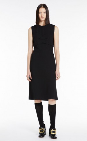Vestido Max Mara Vestidos With Intarsia And Cut-out On The Back Pretas | MMR593291