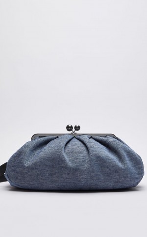 Weekend Bag Max Mara Jacquard Algodão Pasticcino Luz Azuis | MMR594159