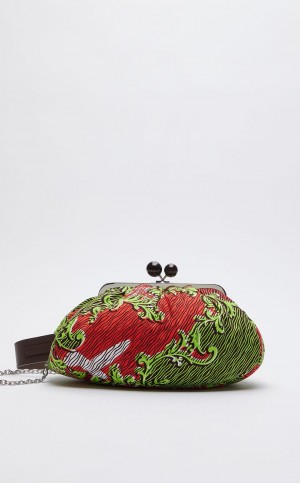 Weekend Bag Max Mara Medium Pasticcinoin Algodão Vermelhas | MMR594152