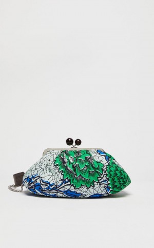 Weekend Bag Max Mara Medium Pasticcinoin Algodão Verdes | MMR594153