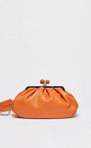Weekend Bag Max Mara Nappa Couro Pasticcino Laranja | MMR594164