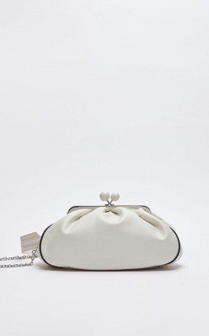 Weekend Bag Max Mara Nappa Couro Pasticcino Branco | MMR594165